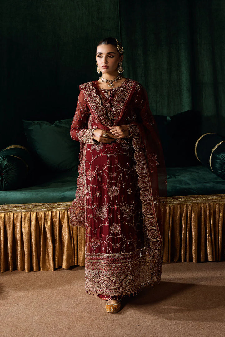 Ramsha 3-Piece Ready to Wear Dastak Luxury Chiffon Collection Vol-2 - Q-203 Red