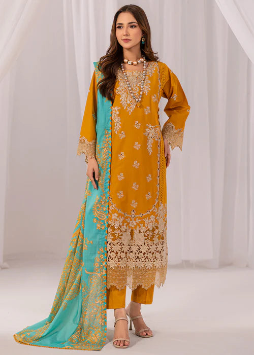 ZAHRA RUBAB 3 PIECE READYMADE MUSTARD ZR-2429